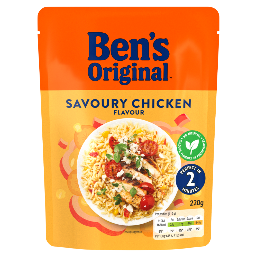 Bens Original Savoury Chicken Microwave Rice 220g