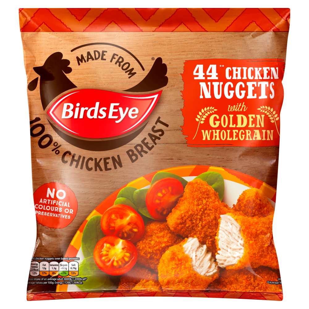 Birds Eye 44 Chicken Nuggets with Golden Wholegrain 695g