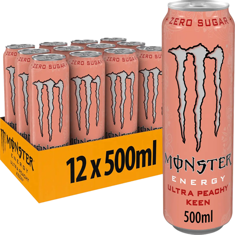 MONSTER Ultra Peachy Keen 12x500ml  [Incl. €1.80 deposit] Peach