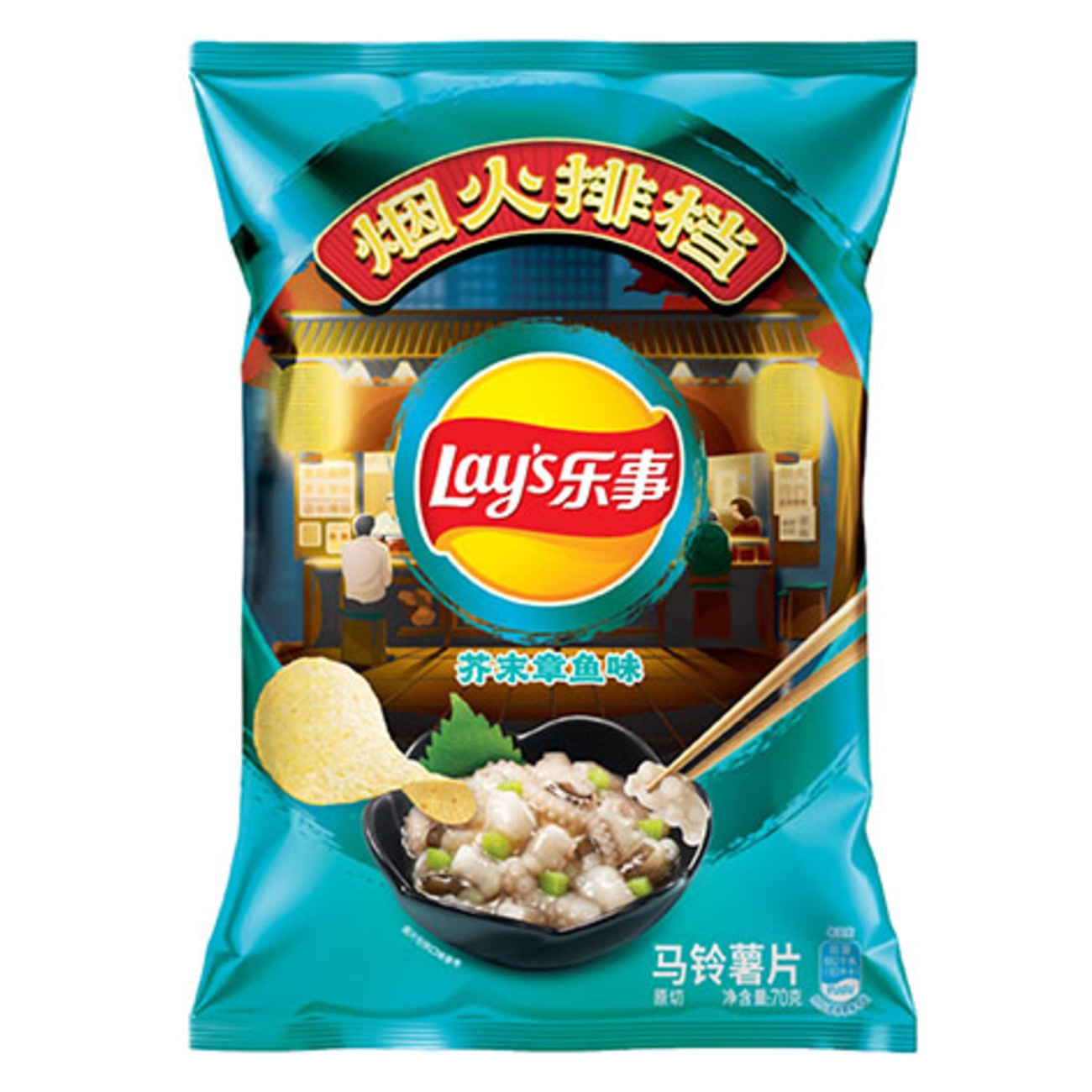 LAY Potato Chip-Mustard Octopus 70g