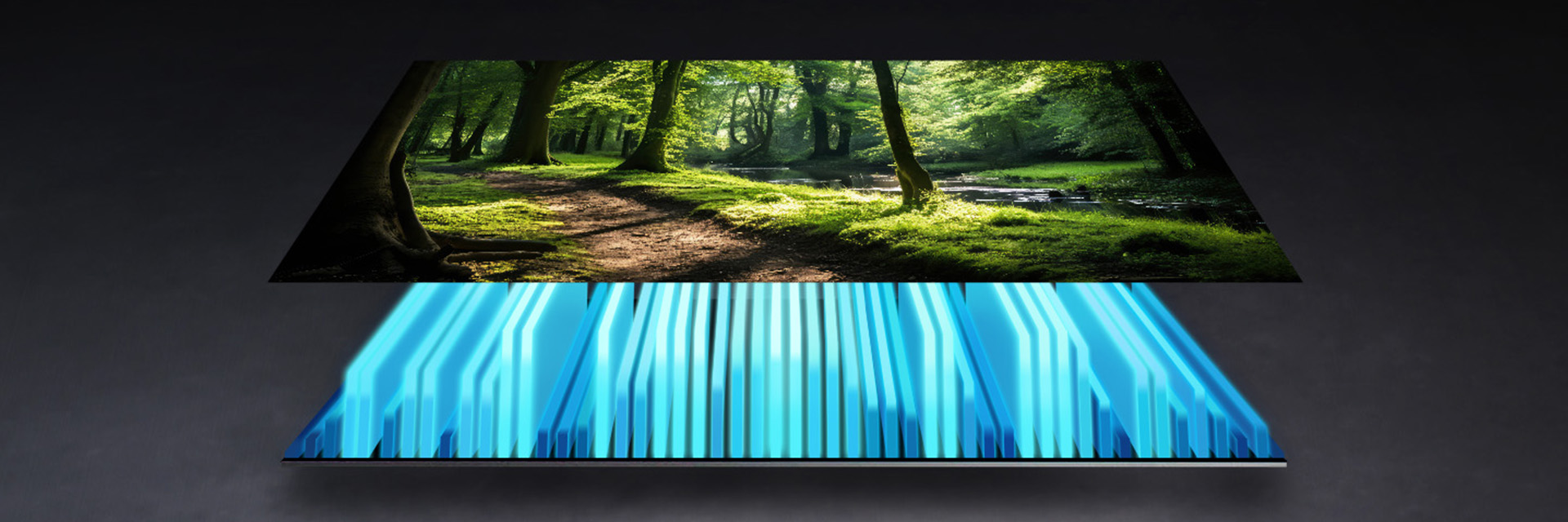 Erlebe hauchfeine Kontraste mit Quantum-Mini-LEDs, präzise gesteuert von der Quantum-Matrix-Technologie Slim