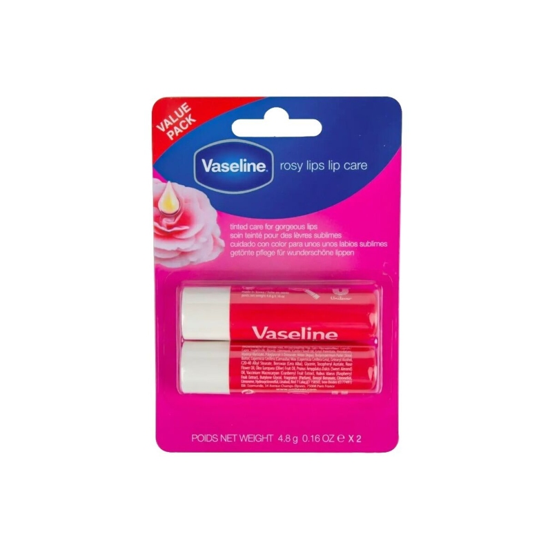 Vaseline Rosy Lip Chapsticks 4,8gr Duo-Pack