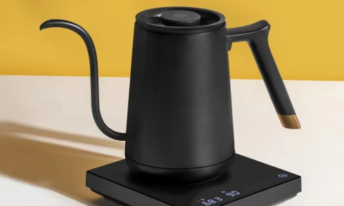 Designed for specialty coffee brewing, the pour-over kettle features a precision gooseneck spout for steady, controlled water flow.