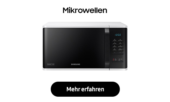 Mikrowellen von Samsung verfügen über viele Funktionen, die den Alltag in der Küche leichter machen.