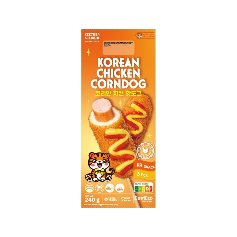 EastEco Korean Chicken Corndog 240g EastEco 韩国鸡肉玉米热狗 240g