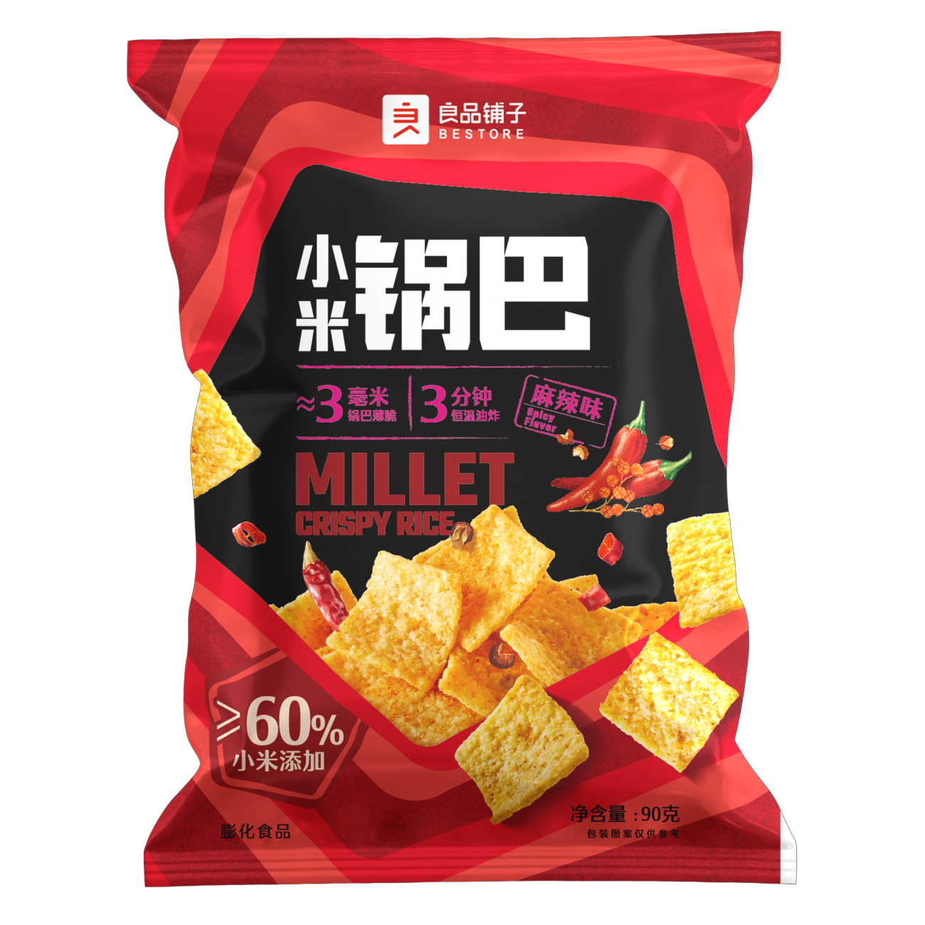 Bestore Millet Crisp Hot & Spicy Flavor 90g/bag