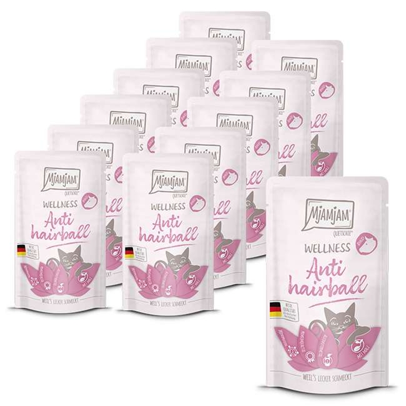 MjAMjAM Wellness - Tegen haarballen - Rund 125g*12