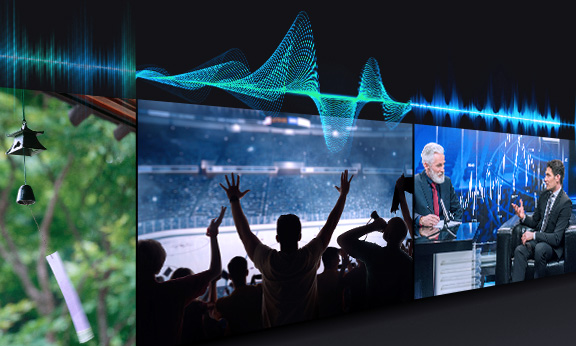 Adaptive Sound passt den Klang automatisch an, je nachdem, was du gerade schaust oder hörst, und sorgt so für ein besseres Erlebnis.⁸