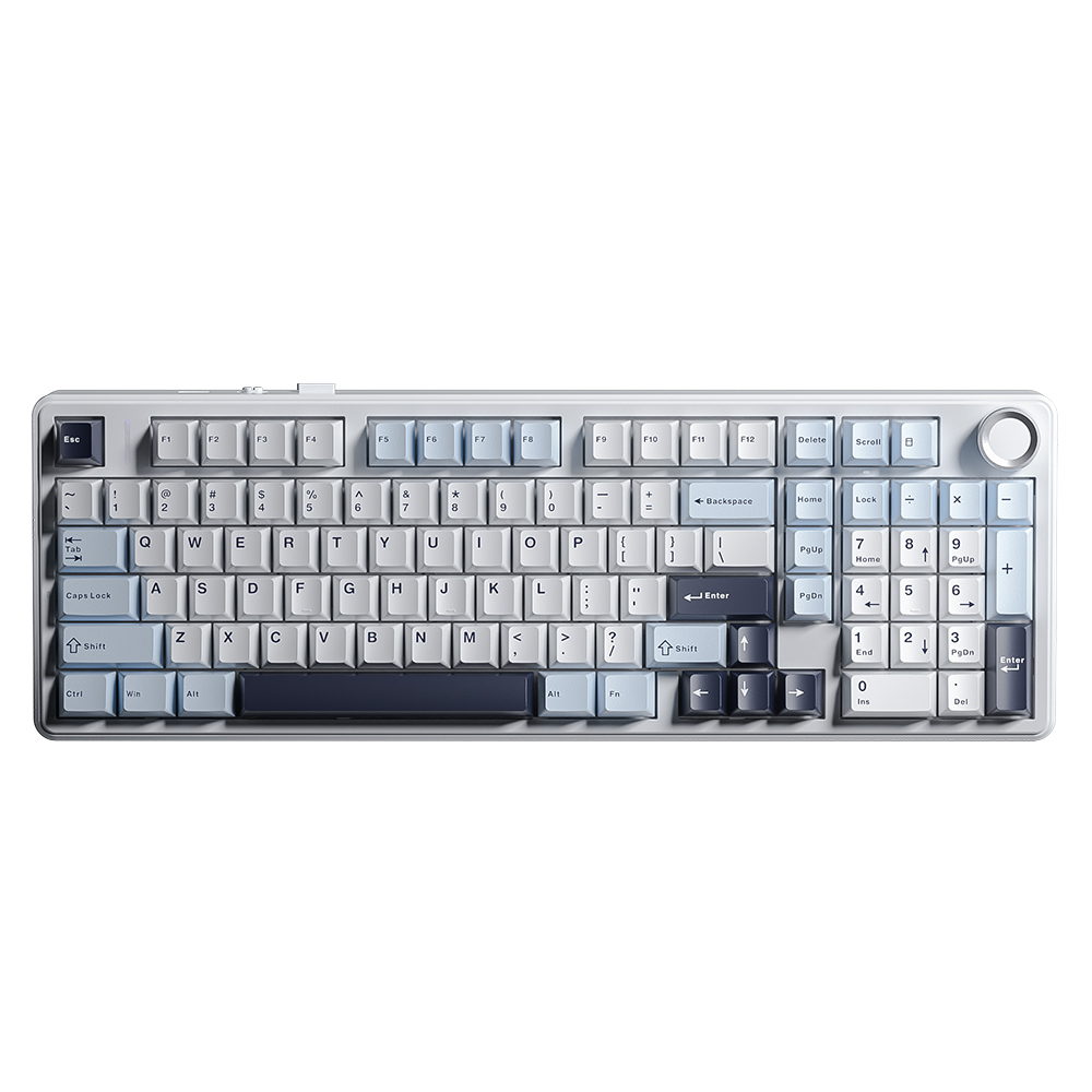 AULA F99 Pro Wireless Mechanical Keyboard - Star Vector Switch - Light Blue/White/Black Purple