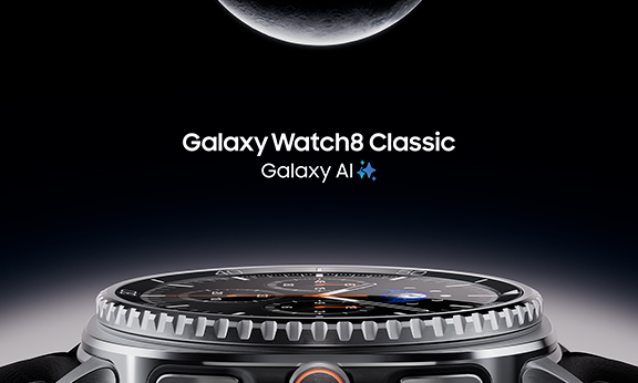 Notre Galaxy Watch intemporelle boostée à l'IA. L'alliance parfaite d'un boîtier en acier, d'une couronne rotative et d'un bouton d'action rapide. 	
