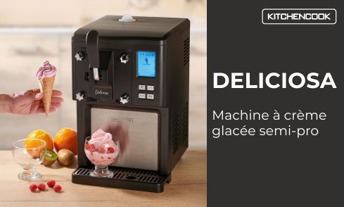 Préparez facilement de délicieuses glaces maison grâce à une machine rapide et intuitive.
