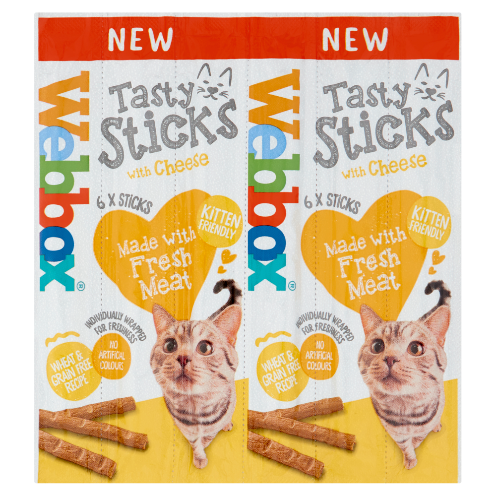Webbox 6 Tasty Sticks with Cheese 30g