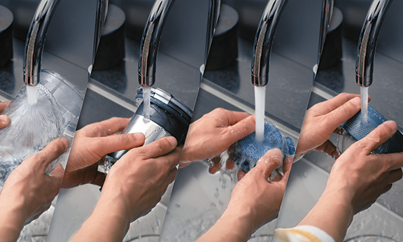 Der ganze Staubbehälter (0,8 Liter) inklusive des Multi Cyclon Systems ist komplett auswaschar, sodass du ihn gründlich säubern kannst.