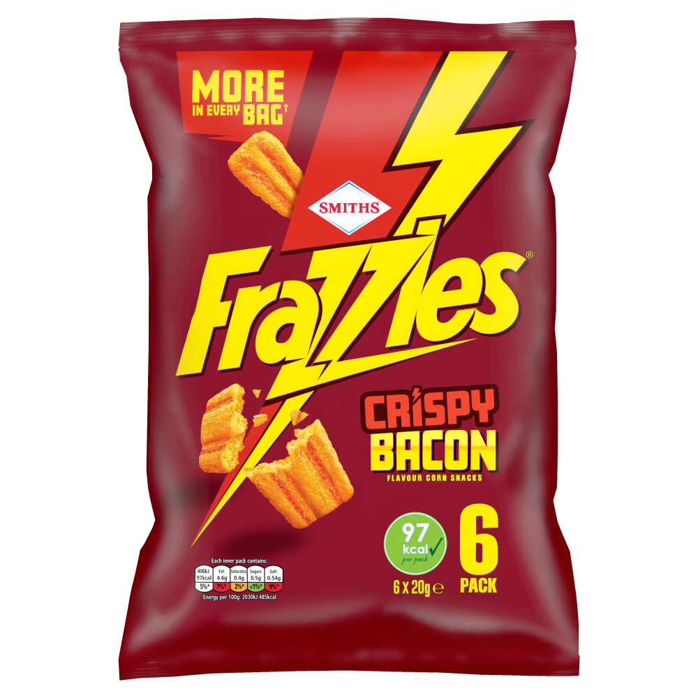 Smiths Frazzles Crispy Bacon Flavour 6 X 18G
