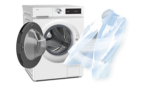 Air Refresh glättet Falten, entfernt Gerüche wie Rauch, beseitigt Bakterien⁶ und frischt Kleidung auf.