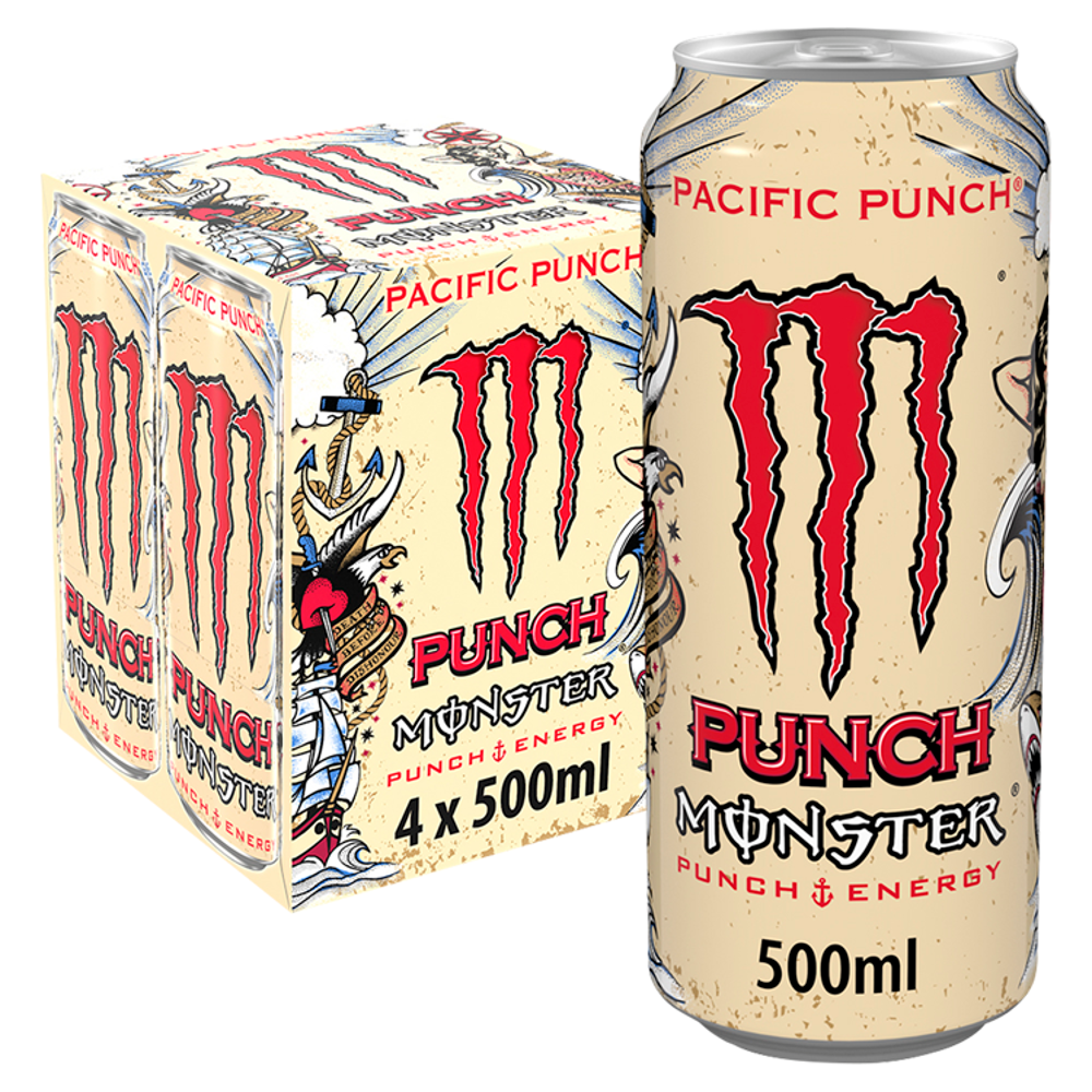Monster Energy Drink Pacific Punch 4 X 500ml