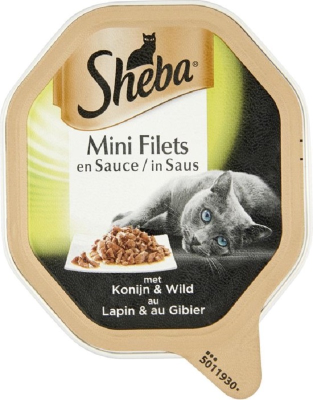 SHEBA Sheba Mini Filets Nourriture pour chat en conserve Riche en protéines Diverses saveurs 85 g