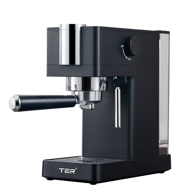 TER Espresso-Kaffeemaschine mit 15 bar, integrierter Milchaufschäumung, Schnellaufheizung