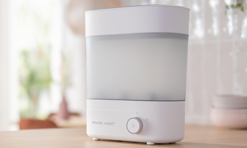 Effective sterilising using natural steam: Kills 99.9% of harmful germs 
