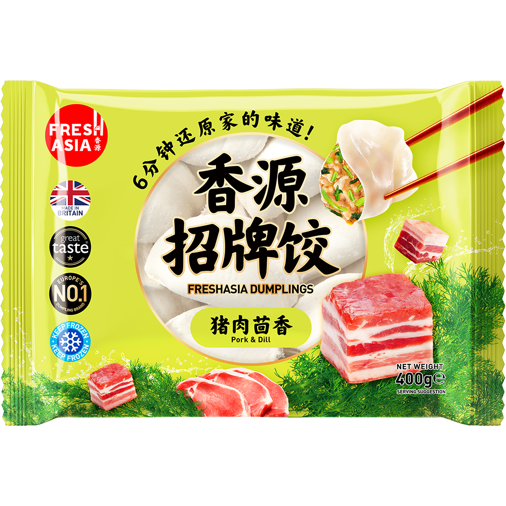 FRESHASIA Pork & Dill Dumplings 400g/pack