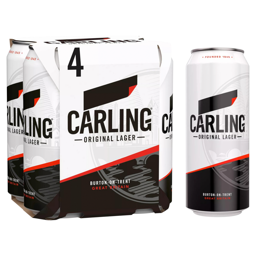 Carling Original Lager Beer Can 4 x 440ml