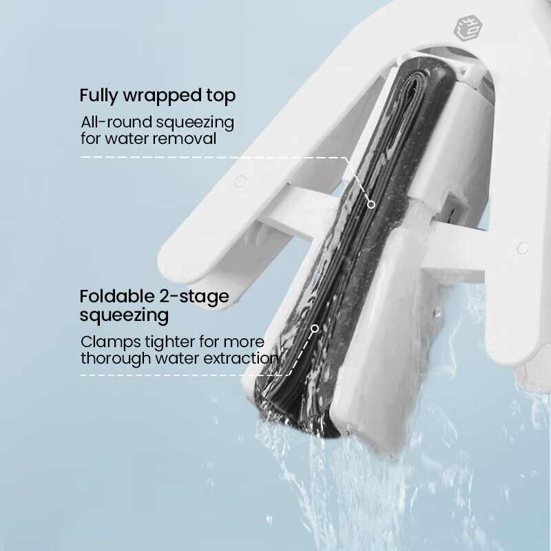 J.Zao Sponge Mop 38cm - Large Water-absorbing Sponge Mop Sponge Mop 38 cm - Household - 2 Sponge Heads