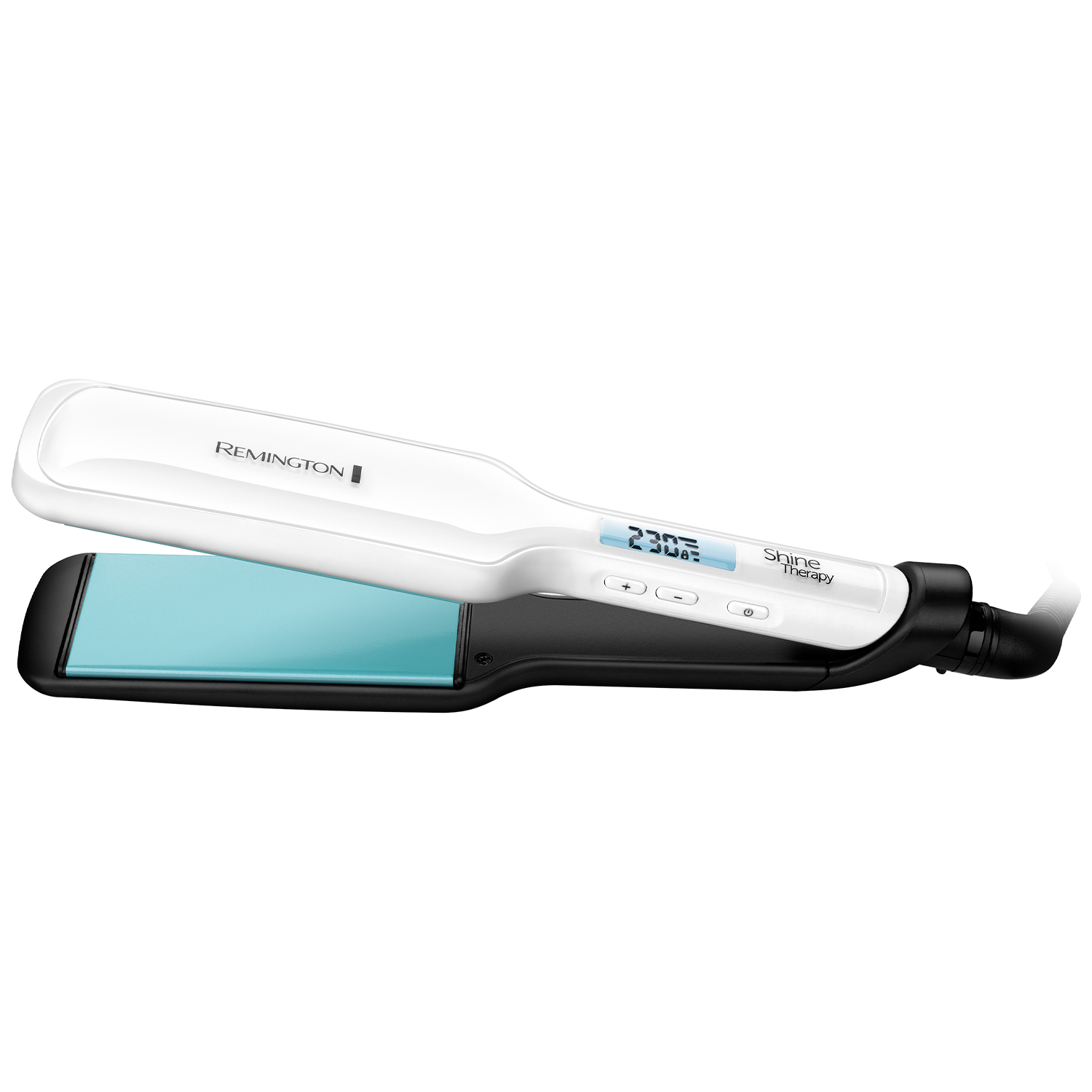 Remington Shine Therapy Wide Plate Straightener, Adjustable Settings, Ceramic Plates, Fast Heat Up, Precise Trimming - S8550