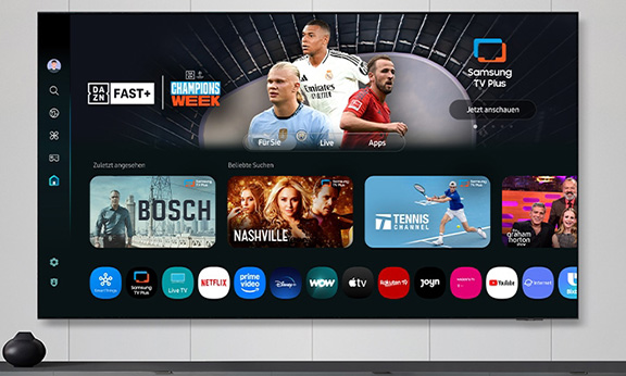 Damit brauchst du kein weiteres Abo mehr! Denn mit Samsung TV Plus kannst du lineares Fernsehen sowie On-demand-Content gratis sehen. ²