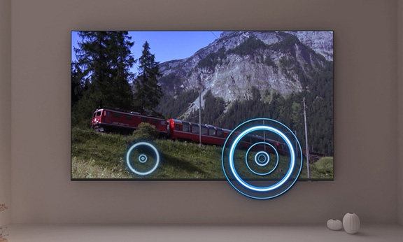 Der von OTS Lite erzeugte virtuelle 3D Surround Sound lässt dich Klänge nicht nur von vorne, sondern auch von oben hören.