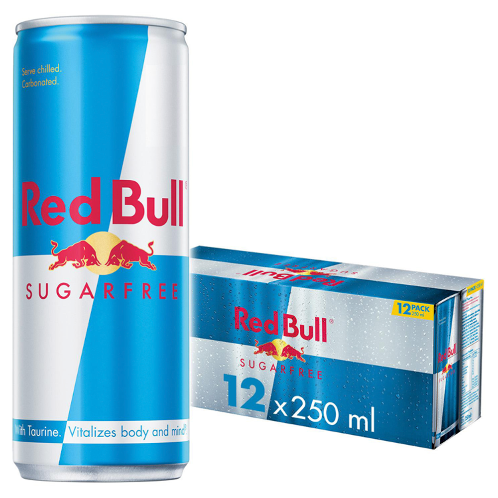 Red Bull Sugar Free 12 X 250ml