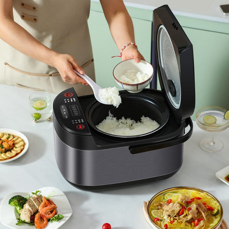 Royalstar Cuiseur à riz 5 L Panneau de boutons à 8 fonctions Réservation intelligente Pot intérieur antiadhésif avec poignée 5 L