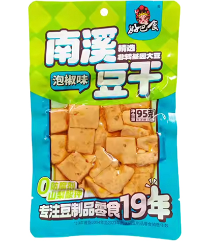 HBS Dried Beancurd - Pickled Chilli 95g 好巴食豆腐乾-泡椒95g