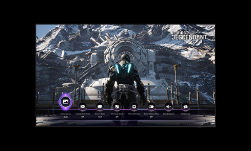 Samsung TVs bieten dir ein praktisches In-Game-Menü für Einstellungen wie FPS, Input Lag, Minimap-Zoom und mehr.