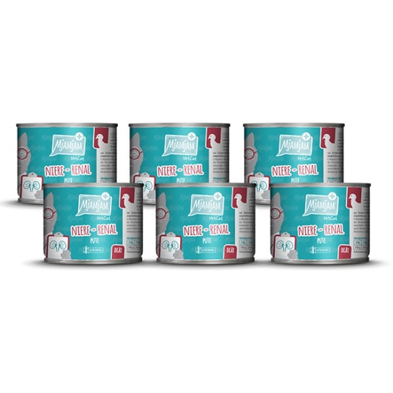MjAMjAM VetCat: Nieren - Nierondersteuning - kalkoen 200g*6