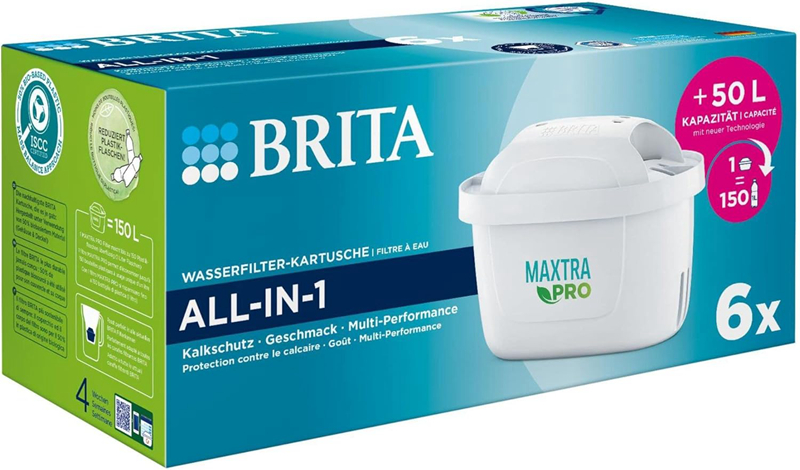 Maxtra Pro All-in-1 Wasserfilterkartusche 6 Stück, jede Filterkapazität bis zu 150L