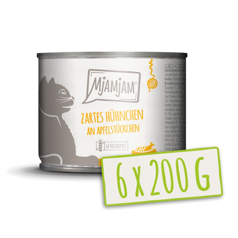 MjAMjAM - Malse kip met smakelijke appelstukjes 200g*6