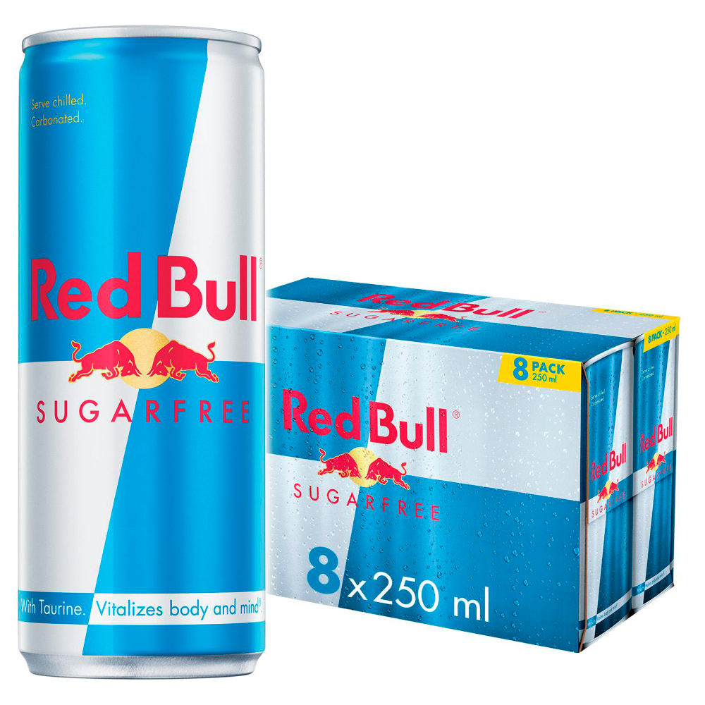Red Bull Sugar Free 8 X 250ml