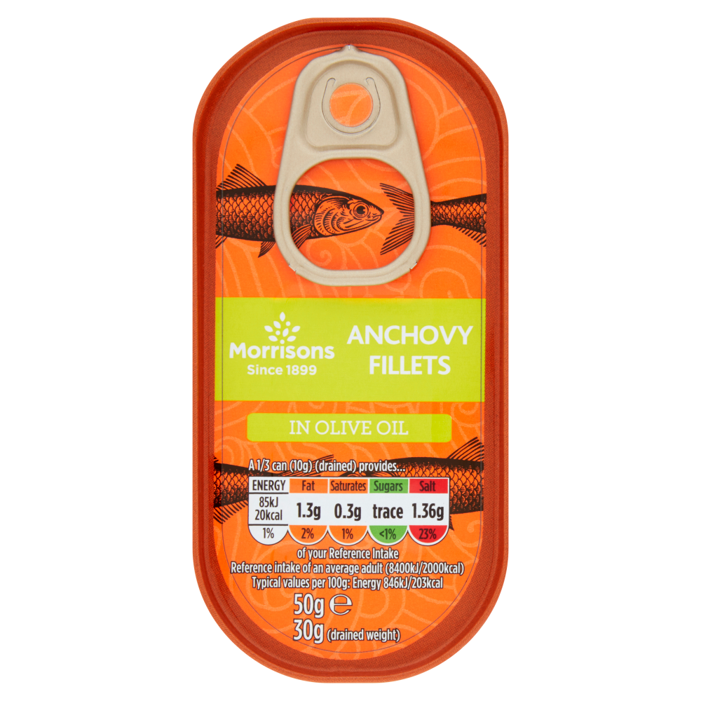 Morrisons Anchovy in Olive Oil 50g