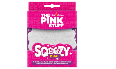 The Pink Stuff Sqeezy Dual The Miracle Dual-Sided Sponge & Scrubber