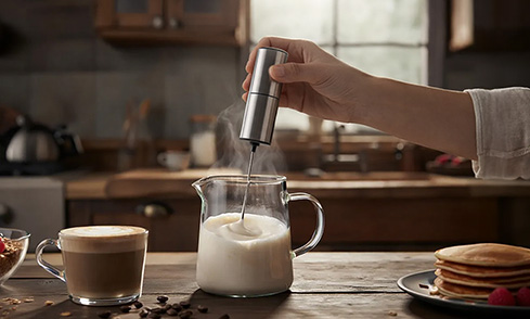 Steel-crafted, battery-driven, froth perfected in quiet. It is dedicated to delivering creamy milk froth with hygiene and ease.