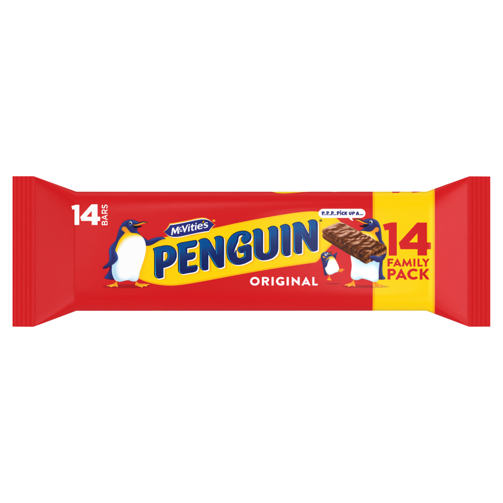 Mcvities Penguin Milk Chocolate Biscuit Bar 14pk 344.4g