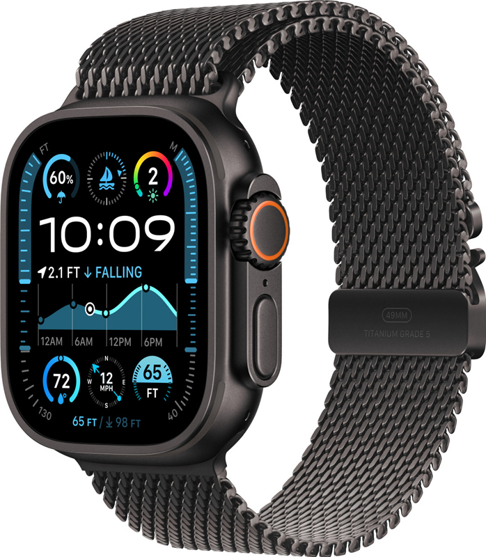 Apple Watch Ultra 2 GPS + Cellular 49mm 2024 Zwarte Milanese Band