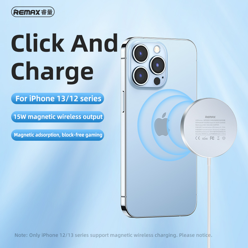 Remax Magnetic Wireless Fast Charger 15W - White