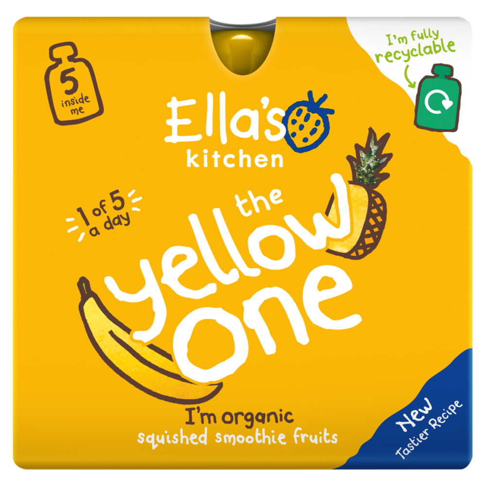 Ella's Kitchen Smoothie Snack Yellow Fruit 6+ Months 5x90g