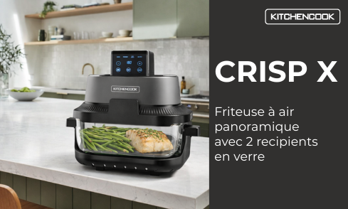 Vue panoramique et deux récipients en verre pour une cuisson saine et pratique.