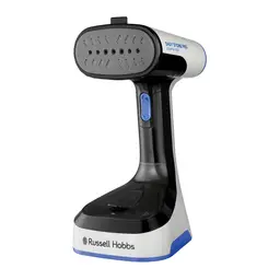 Russell Hobbs Steam Genie Easy Store Handheld Clothes Steamer, 1500W, 20 g/min Steam, 45 Second Heat Up, 150 ml Tank, Foldable Design - Black/White, 26740