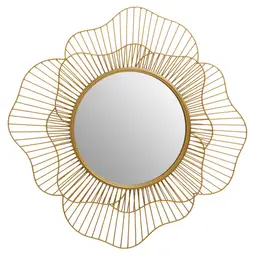 Interiors by Premier Wall Mirror Matera Flower Gold 80x80cm
