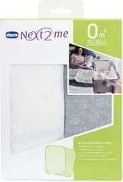 Chicco Next2Me Sheets    0 + Months  2 Pieces Grey Fox