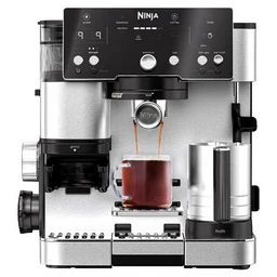 Ninja ES501EU Machine à Café Expresso 2-en-1 Luxe avec Broyeur et Mousseur, Utilisation Facile, 2 Préréglages de Moussage