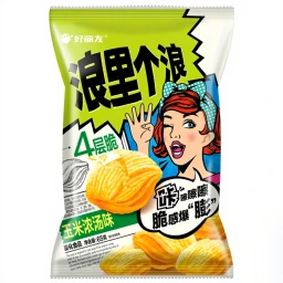 Orion potato chips corn flavour 65g 好丽友 浪里个浪-玉米味65g
